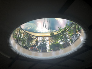 фото сложной конструкции стеклянный потолок